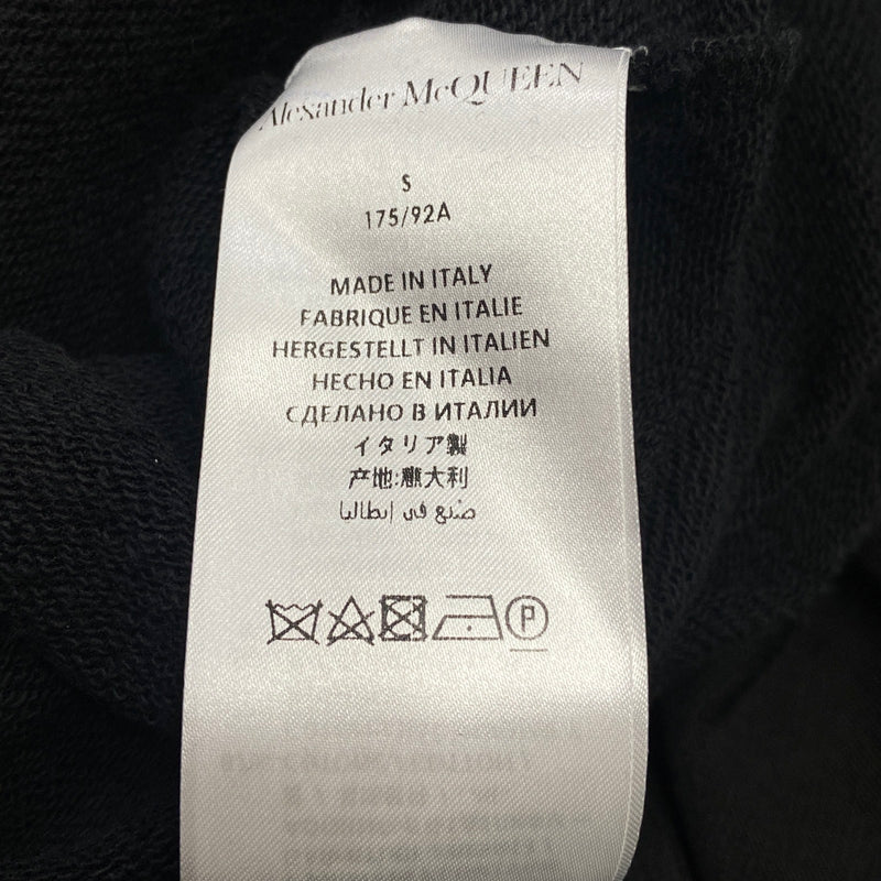ALEXANDER MCQUEEN logo black viscose and cotton sweatshirt