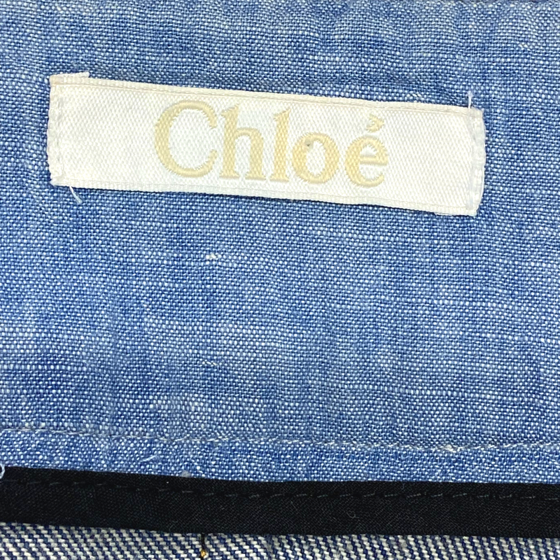 CHLOÉ  button down denim maxi skirt