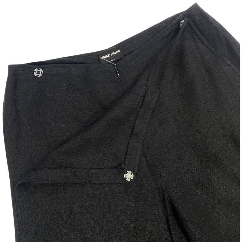 GIORGIO ARMANI black linen trousers