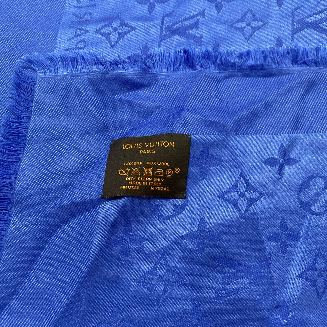 vuitton blue silk