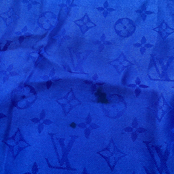 Louis Vuitton Electric Blue Monogram Classic Wool Silk Shawl – The