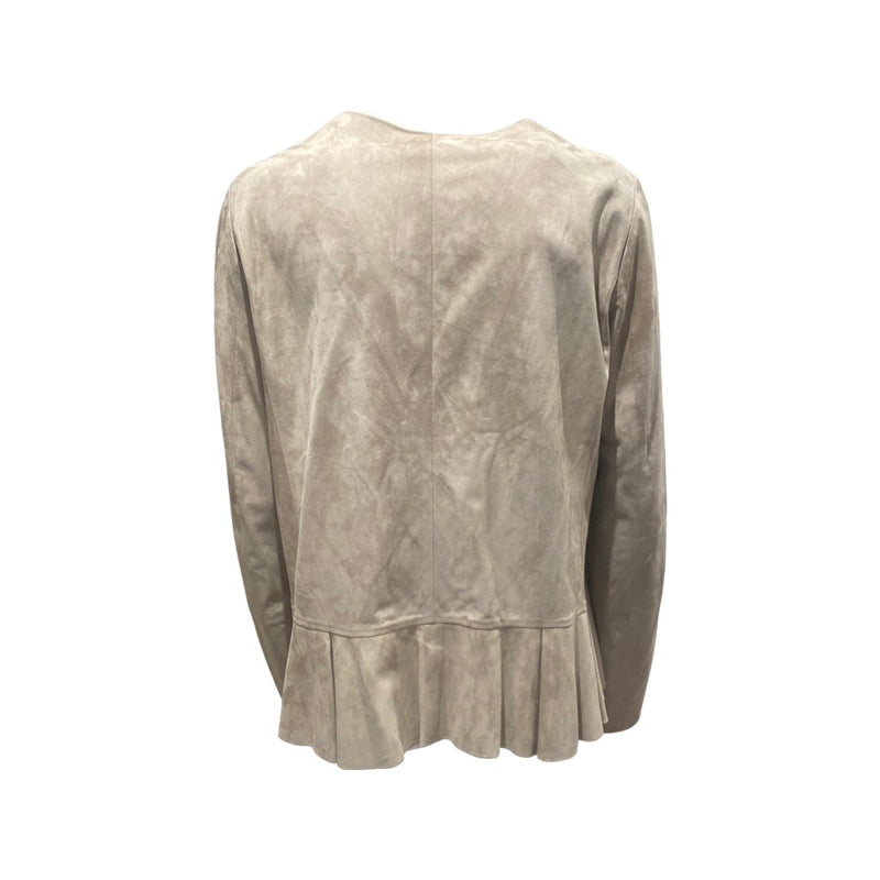 pre-loved BRUNELLO CUCINELLI grey suede zipped jacket | Size IT44