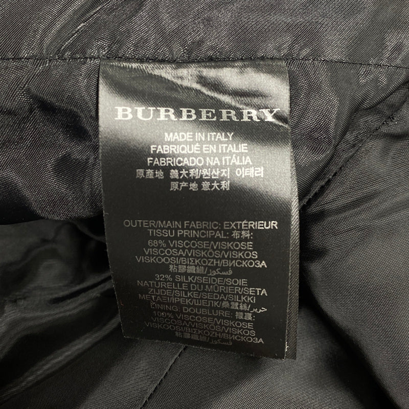 BURBERRY Prorsum burgundy viscose and silk belted coat