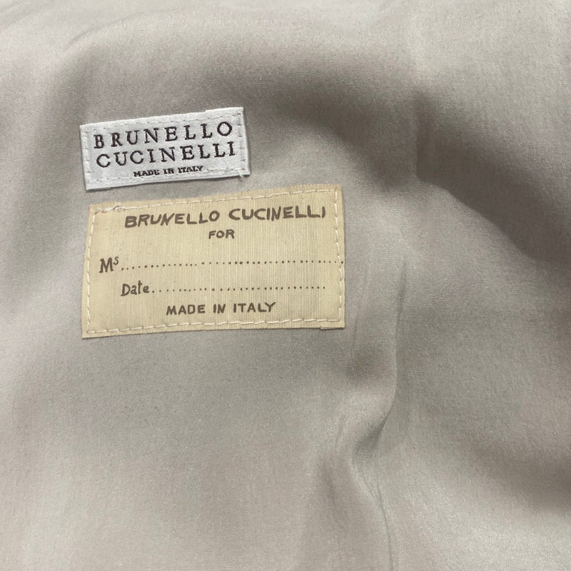 BRUNELLO CUCINELLI grey and beige suede zipped jacket