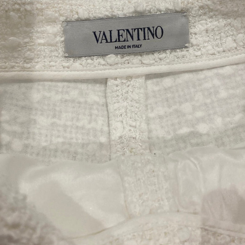 VALENTINO white tweed cotton shorts