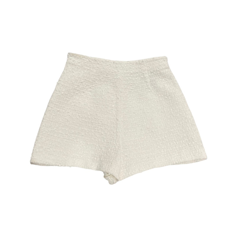 second-hand VALENTINO white tweed cotton shorts | Size IT38