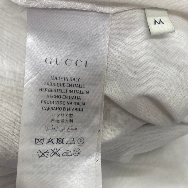 GUCCI white butterfly embroidered T-shirt