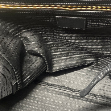 PRADA black leather travel bag with gold hardware – Loop Generation