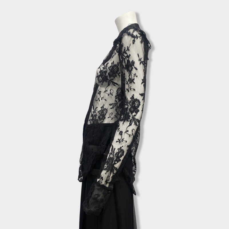 ALEXANDER MCQUEEN black lace shirt