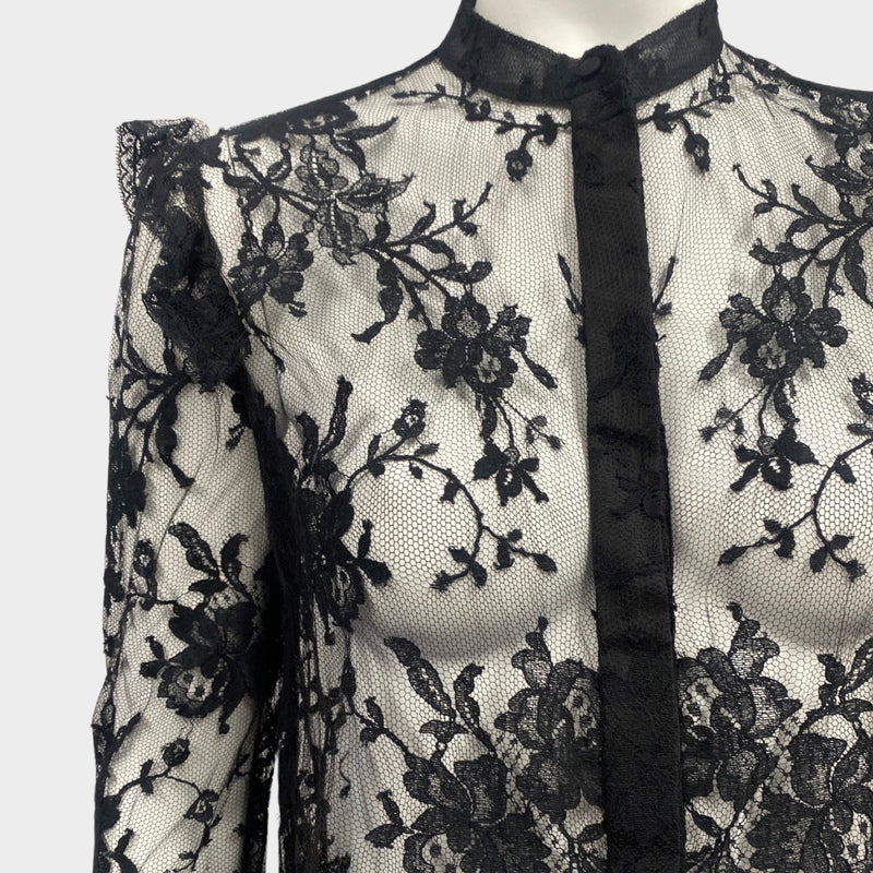 ALEXANDER MCQUEEN black lace shirt