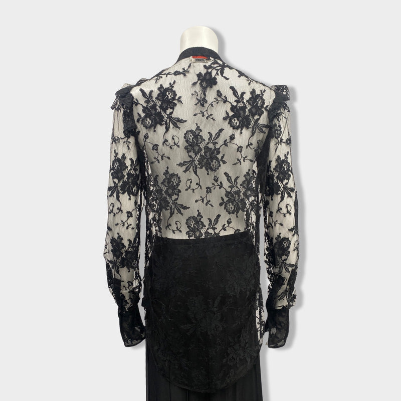 ALEXANDER MCQUEEN black lace shirt