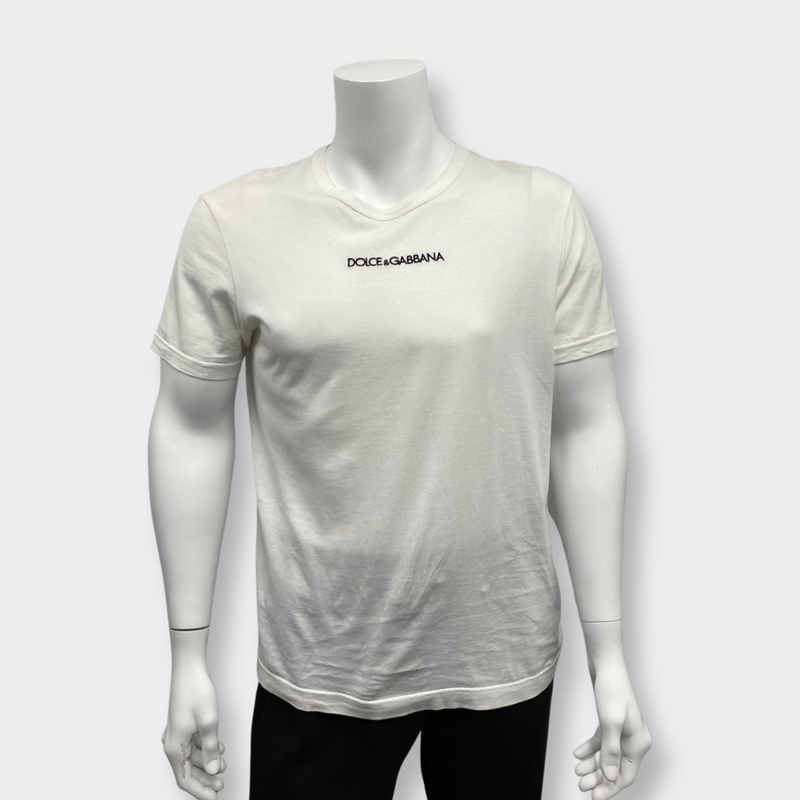 second-hand DOLCE&GABBANA white logo t-shirt
