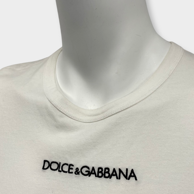 pre-worn DOLCE&GABBANA white logo t-shirt