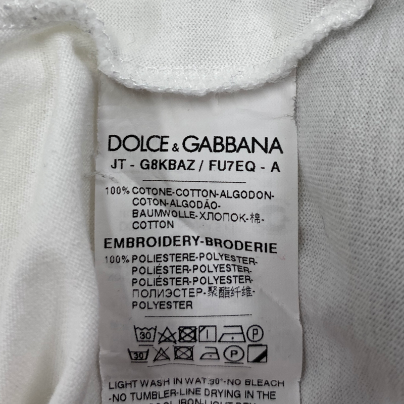 DOLCE&GABBANA white logo t-shirt