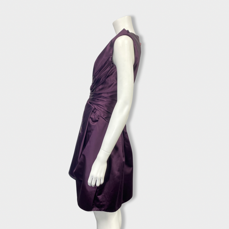 second-hand MARC JACOBS aubergine silk dress | Size US2