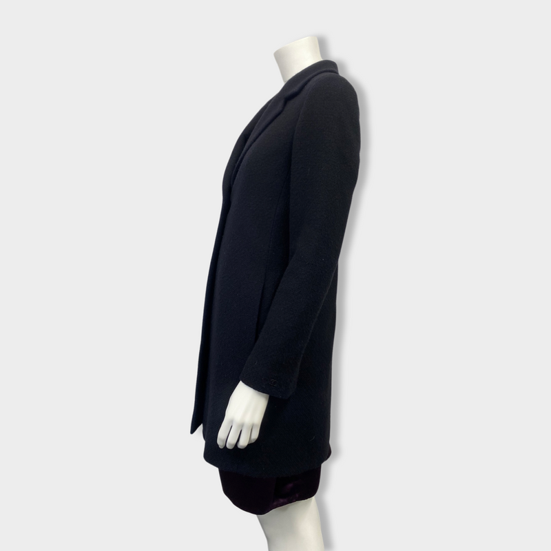 second-hand CHANEL navy cashmere coat | Size FR38