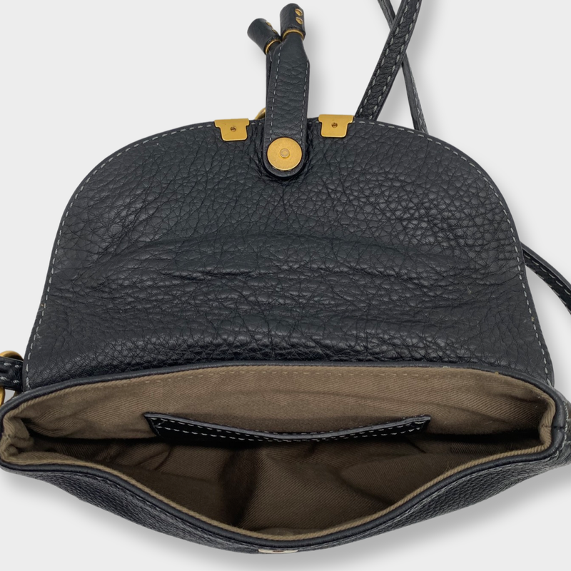 CHLOÉ black leather mini handbag