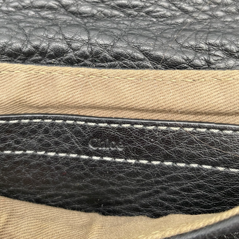 CHLOÉ black leather mini handbag