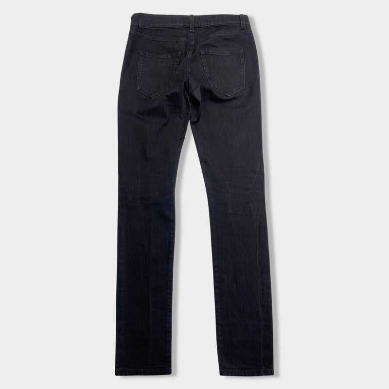 SAINT LAURENT black ripped skinny jeans