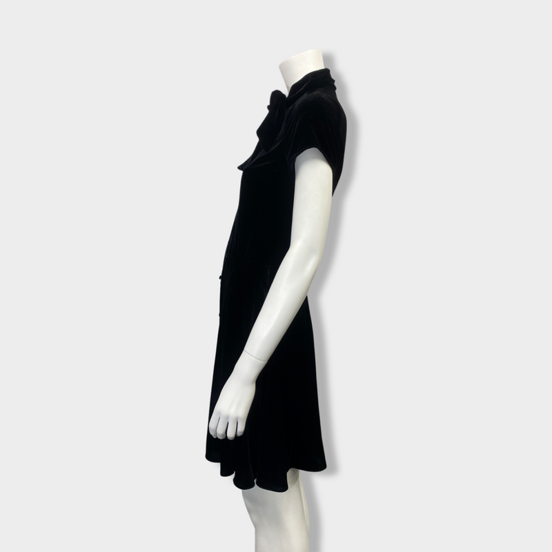 second-hand POLO RALPH LAUREN black velvet dress | Size UK6