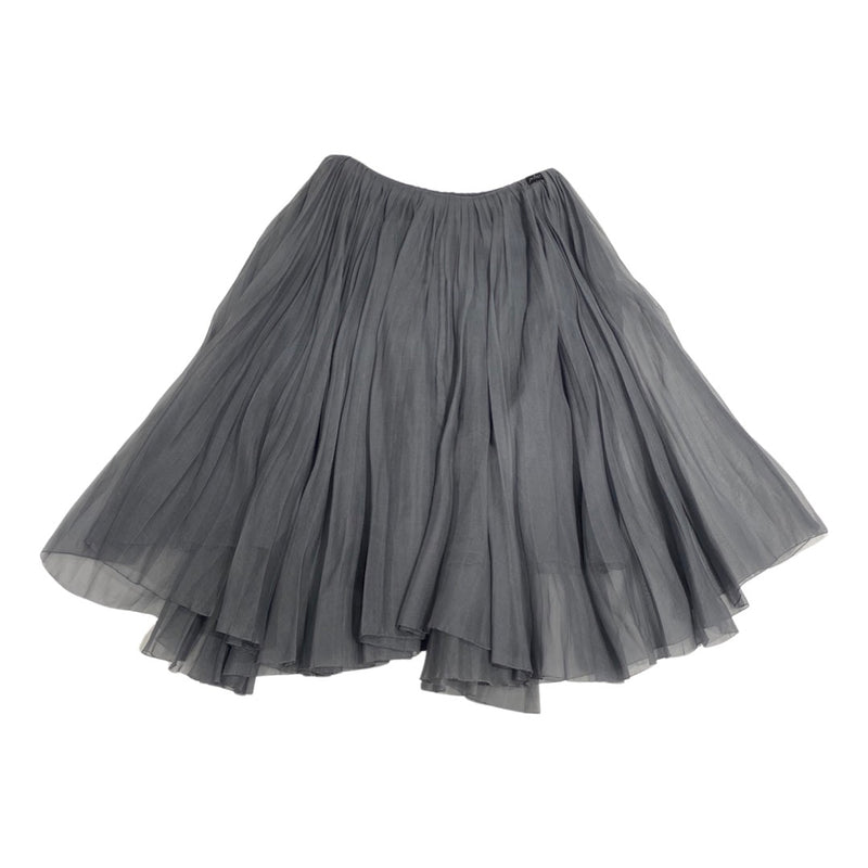 pre-loved CHANEL grey pleated silk skirt | Size FR40