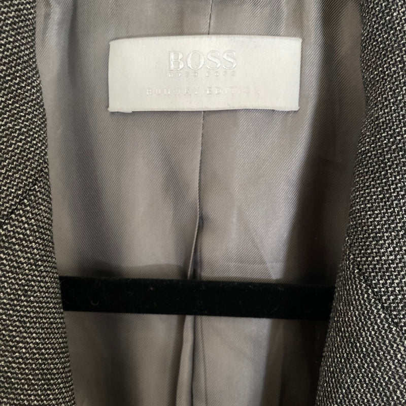 Boss runway edition grey viscose jacket with fringes