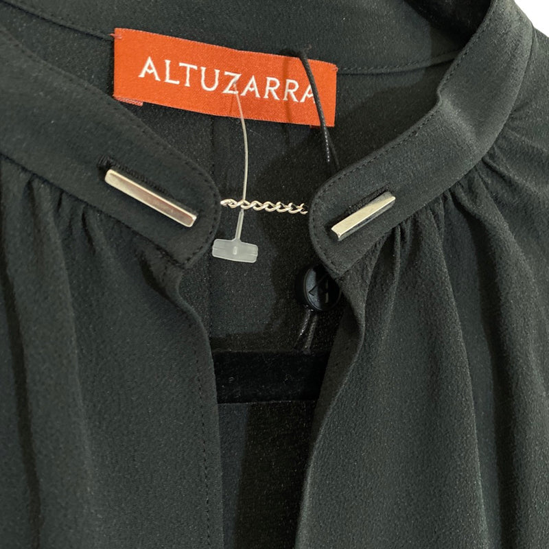 second-hand Altuzzara black silk blouse | Size FR36