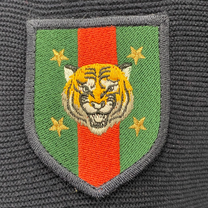 GUCCI tiger face badge detail men's jumper