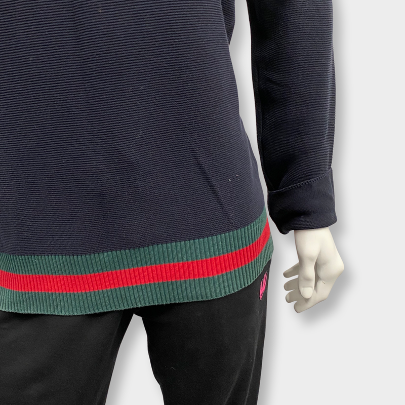 GUCCI tiger face badge detail men's jumper