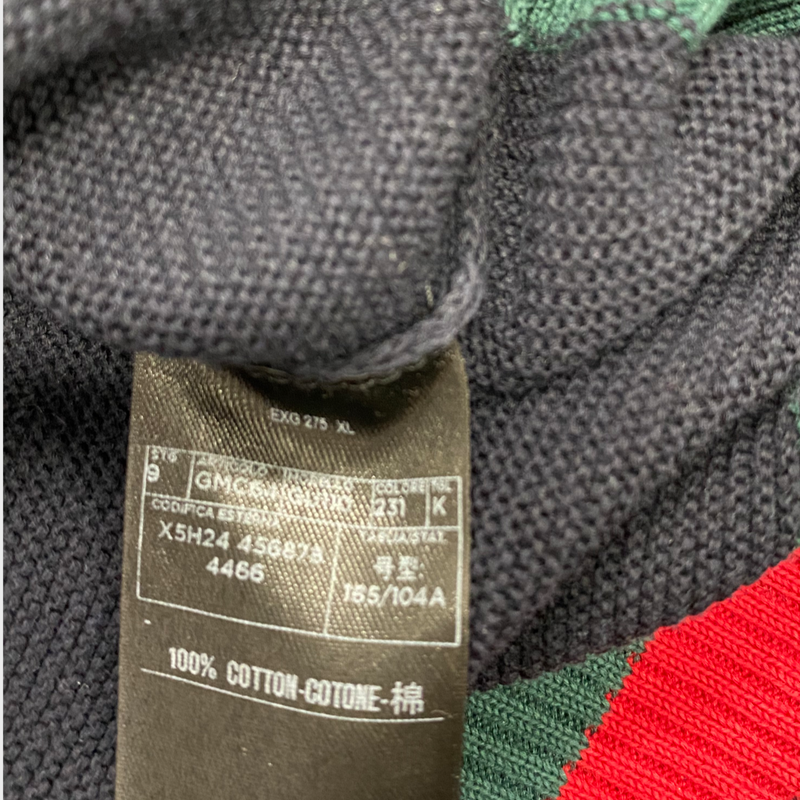 GUCCI tiger face badge detail men's jumper