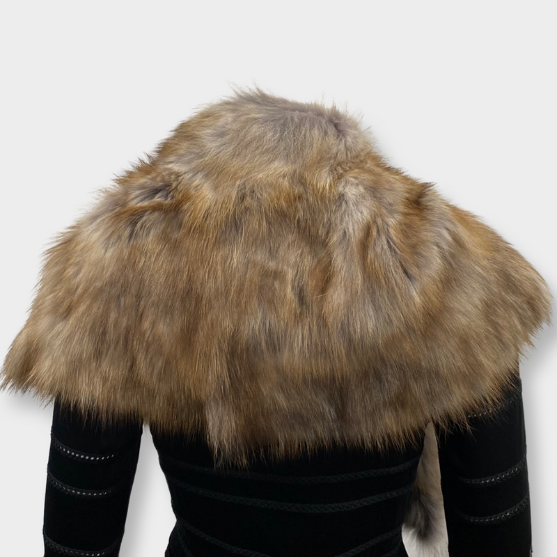MARNI fox fur trimmed shawl