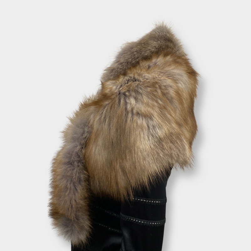 MARNI fox fur trimmed shawl