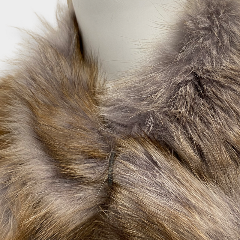 MARNI fox fur trimmed shawl