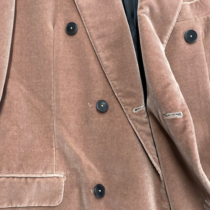 VALENTINO pale pink velvet double-breasted jacket