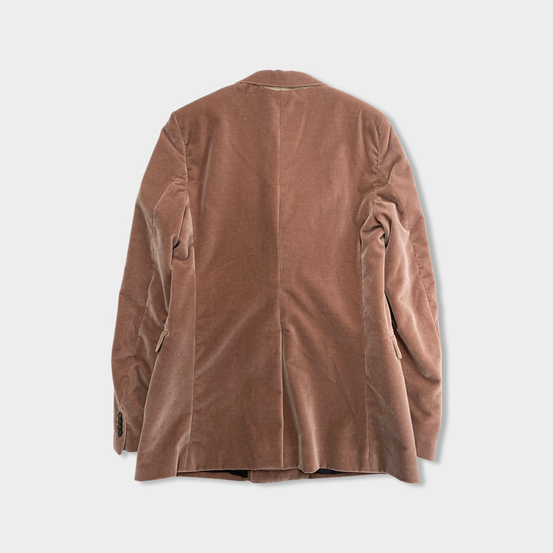 VALENTINO pale pink velvet double-breasted jacket