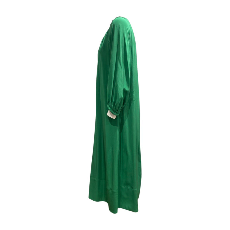 second-hand TIBI green silk dress | Size 2