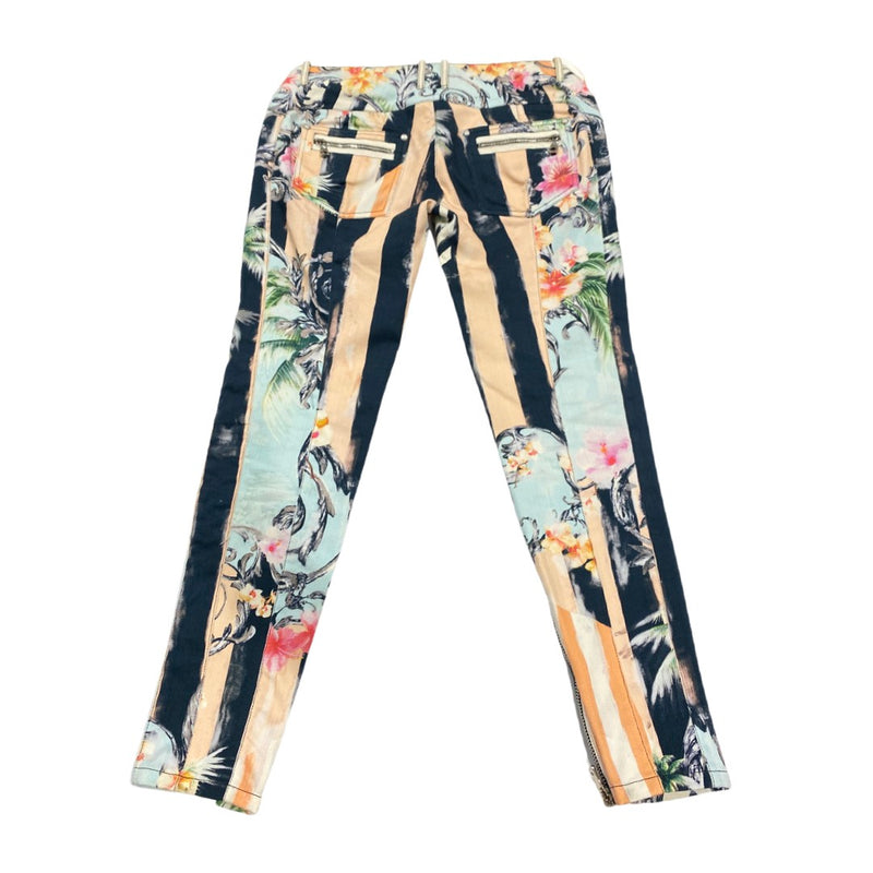 pre-loved BALMAIN multicolour print low-waisted jeans | Size FR40