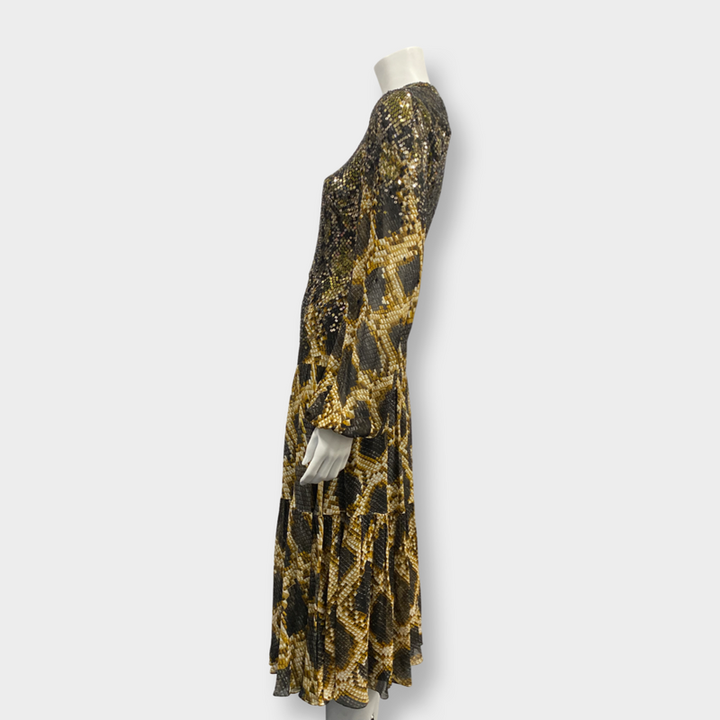 ALICE BY TEMPERLEY black and gold sequin dress