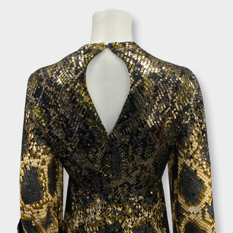 ALICE BY TEMPERLEY black and gold sequin dress