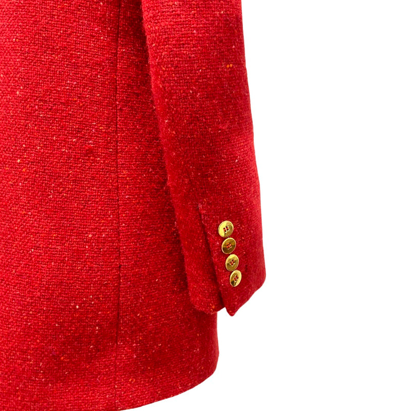 SAINT LAURENT red woolen double-breasted jacket