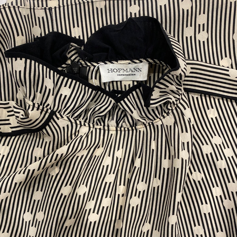 HOFMANN silk polka dot and striped blouse