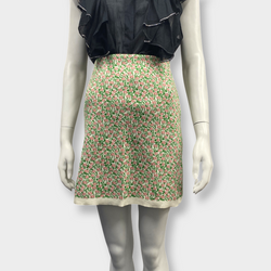 pre-worn MIU MIU floral pattern skirt