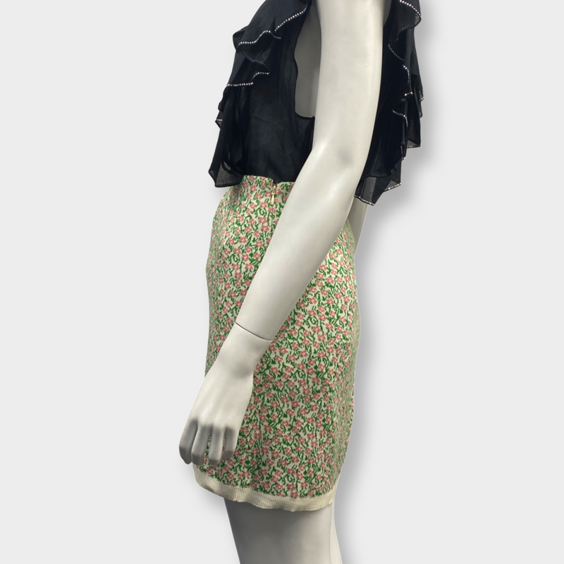 MIU MIU floral pattern skirt