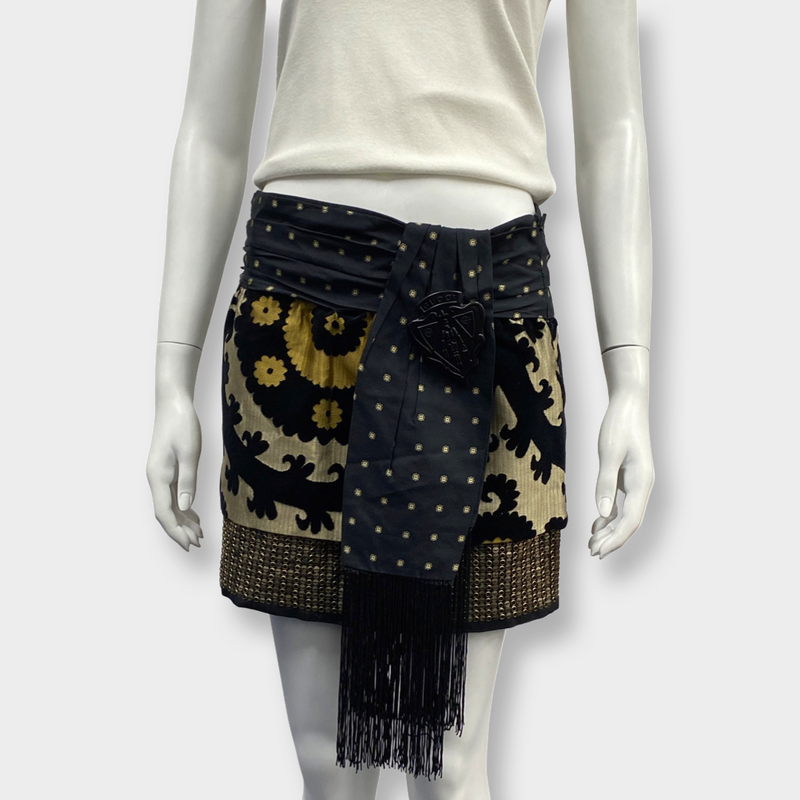 second-hand Gucci multi-pattern miniskirt
