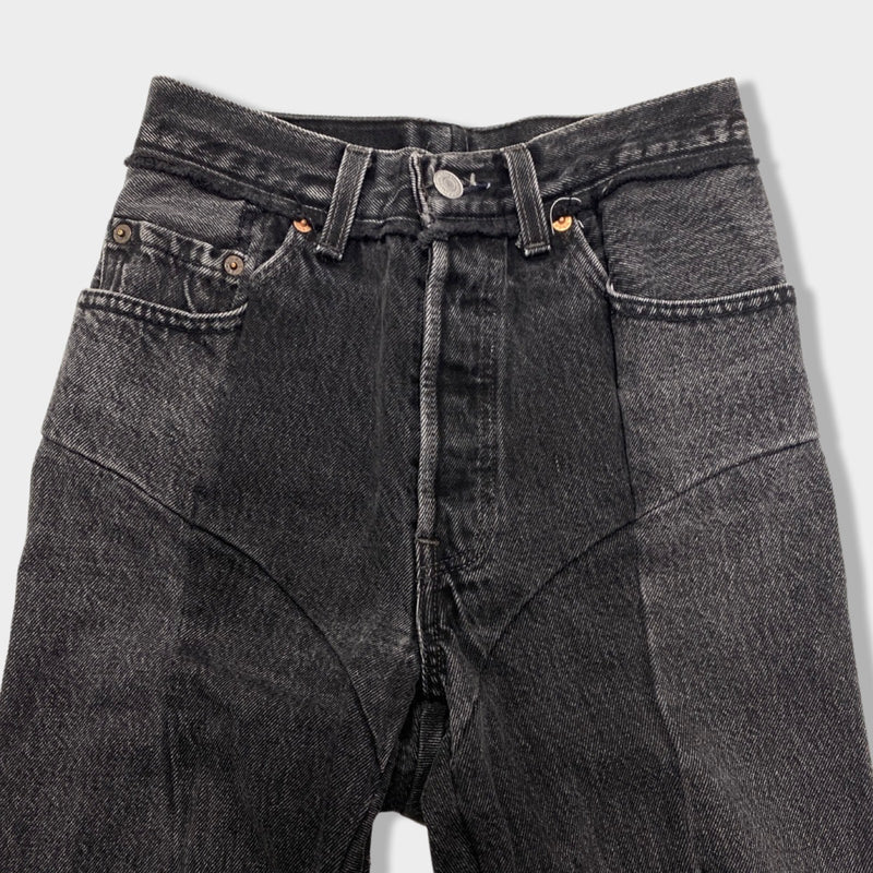 VETEMENTS black asymmetrical jeans
