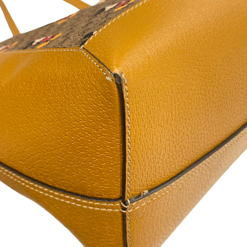 GUCCI X DISNEY mustard leather tote bag