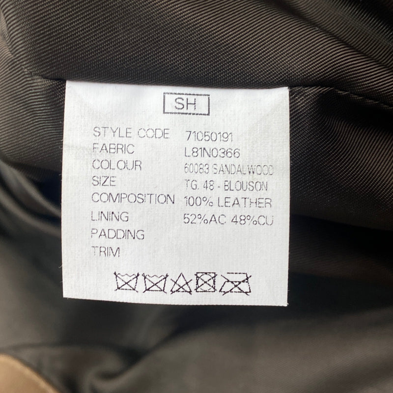 BELSTAFF brown leather belted safari jacket