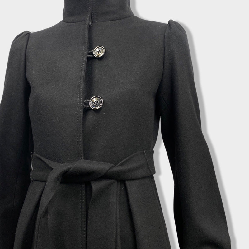 YVES SAINT LAURENT black belted cashmere coat
