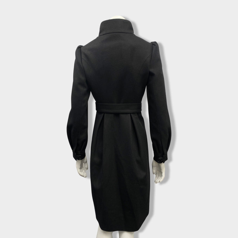 YVES SAINT LAURENT black belted cashmere coat