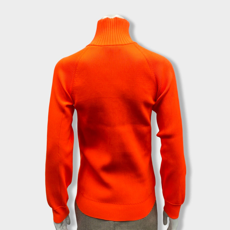 TIBI neon orange zipped cardigan